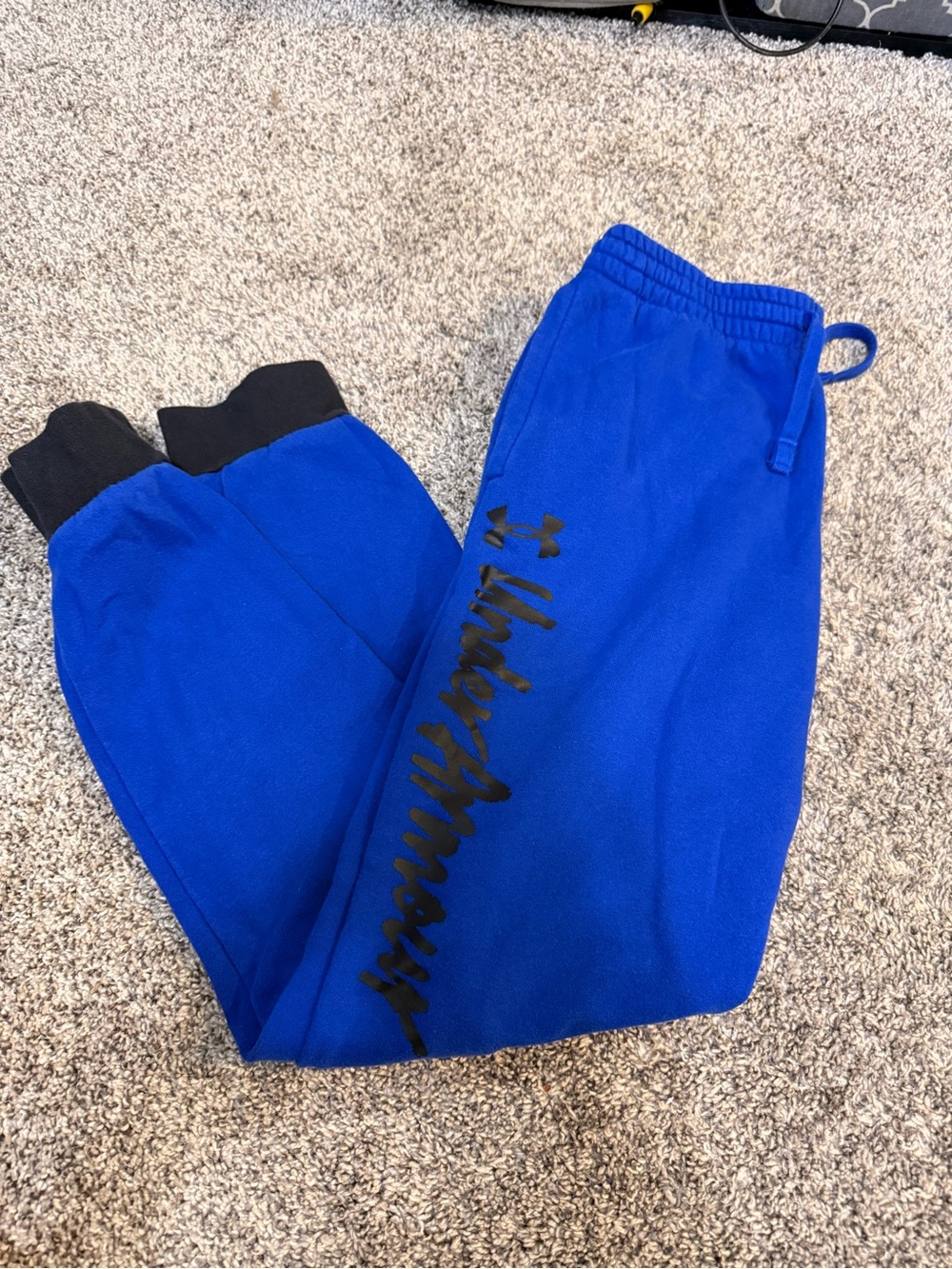 Under Armour Royal Blue Kids' Joggers with Black Logo